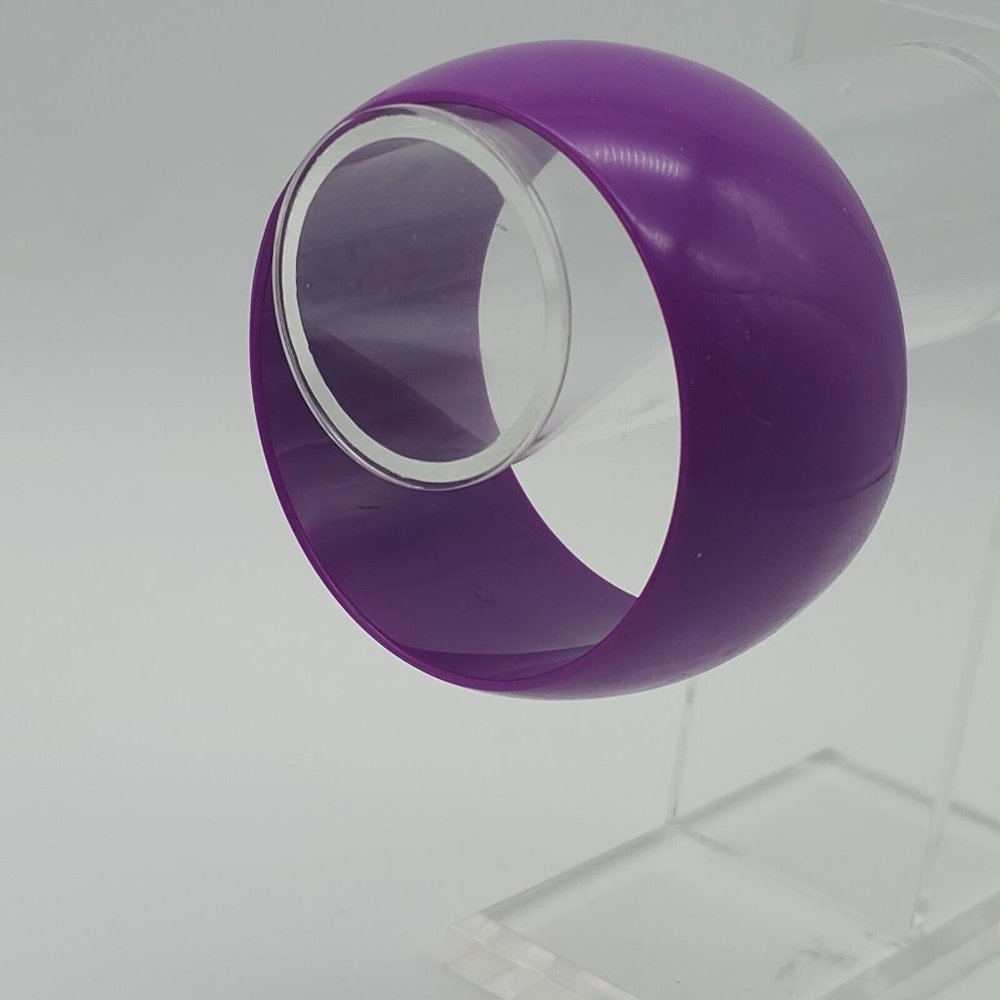 Thick Purple Plastic Bangle Bracelet E14